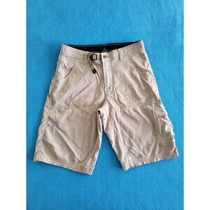 Prana Stretch Zion Cargo Shorts Men's size S Khaki Tan Belted Outdoor Breathe
